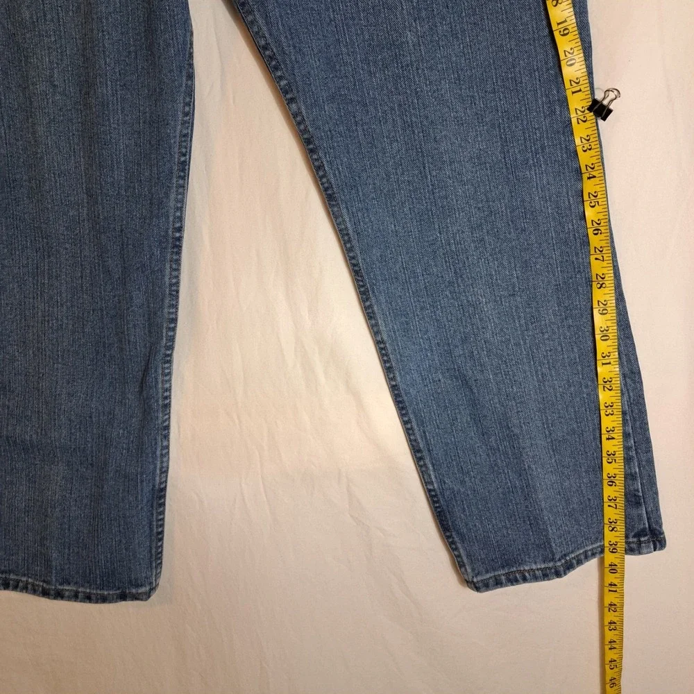 Lee Jeans Mens 38x29 Blue Relaxed Fit Straight Leg Denim Classic 90s Style‎